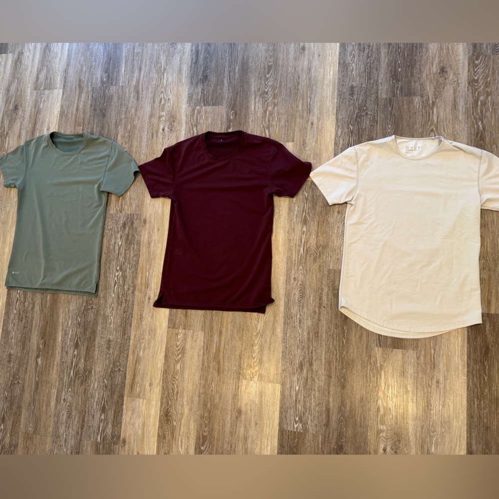 3 Bylt Lux Crew Shirts - Small
